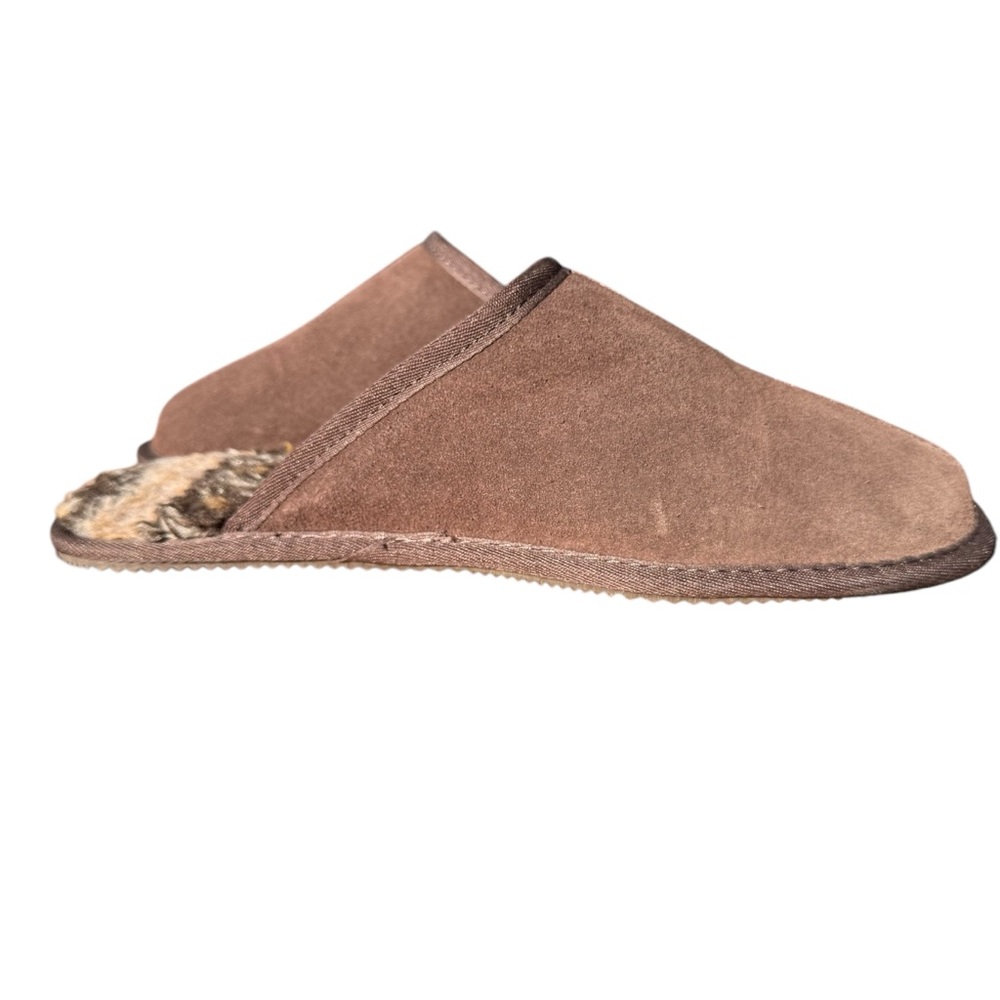 MUK LUKS MEN’S CHOCOLATE SLIPPERS SIZE 11 FAUX FUR LINING NEW WITH TAGS - Picture 5 of 9